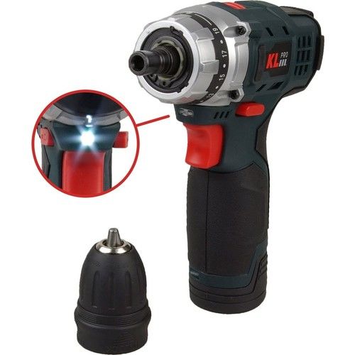 KL KLNM1020 ŞARJLI DARBESİZ VİDALAMA MATKAP 10.8V 2.0AH Lİ-ON ÇİFT AKÜLÜ 22 NM    1.1KG