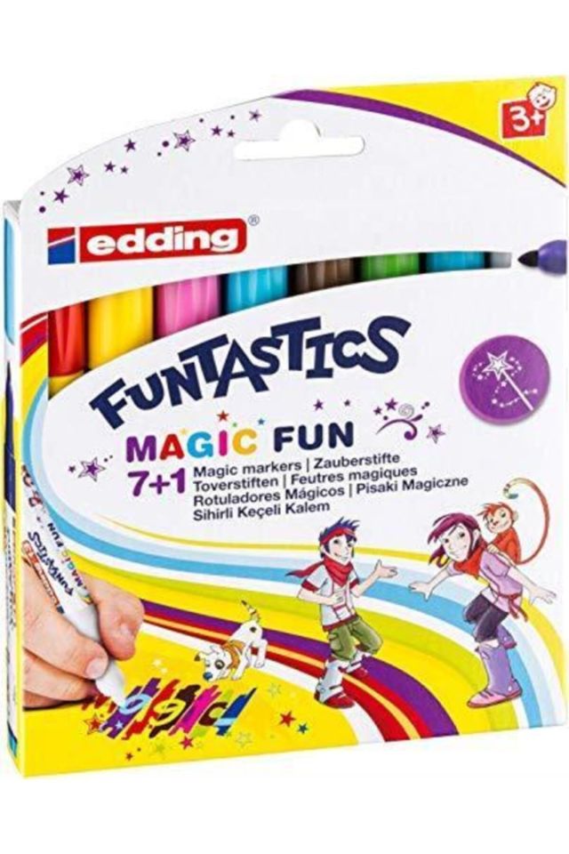 EDDİNG 13 FUNTASTİCS  SİHİRLİ KEÇELİ KALEM 8 Lİ     3+ YAŞ GRUGU  MADE İN GERMANY