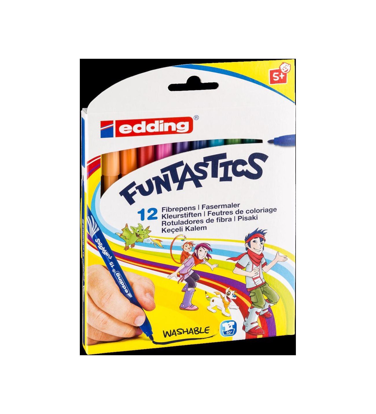 EDDİNG 15 FUNTASTİCS İNCE UÇLU KEÇELİ KALEM 12 Lİ KUTU  5+ YAŞ GRUBU   MADE İN GERMANY