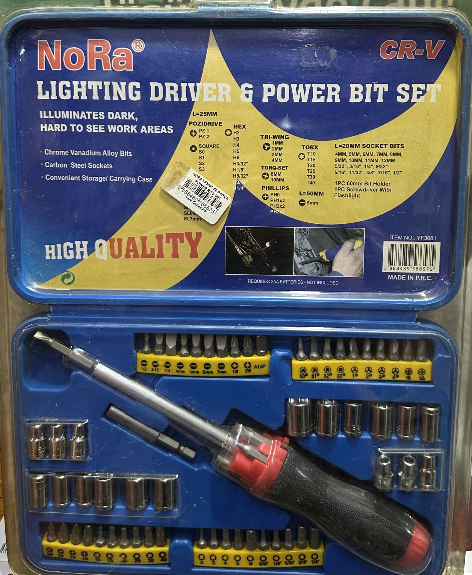 NORA YF3081 60 PARÇA POWER BİTS SETİ