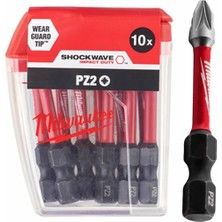 MİLWAUKEE BİTS UÇ PZ2X50 MM SHOCKWAVE 10 LU PAKET